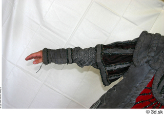 Photos Medieval Woman in grey dress 1 arm grey dress…